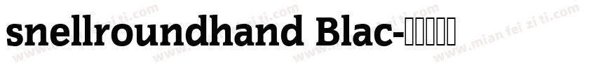 snellroundhand Blac字体转换